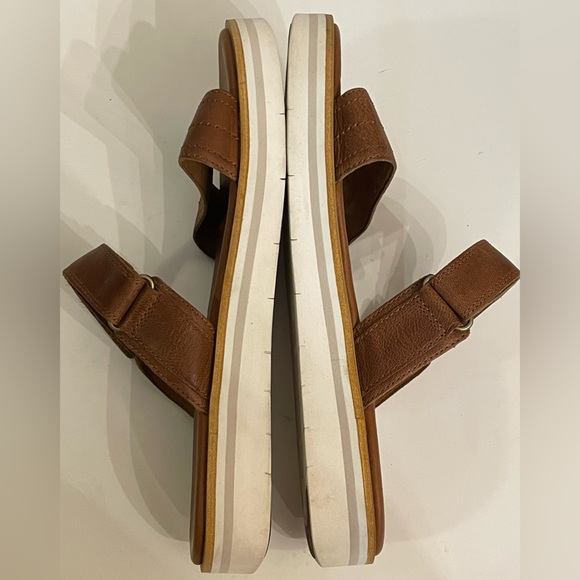 Timberland Adley Shore 2-Band Brown Leather Slide Sandals Sensorflex Women’s 9 - Picture 7 of 8